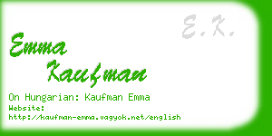 emma kaufman business card